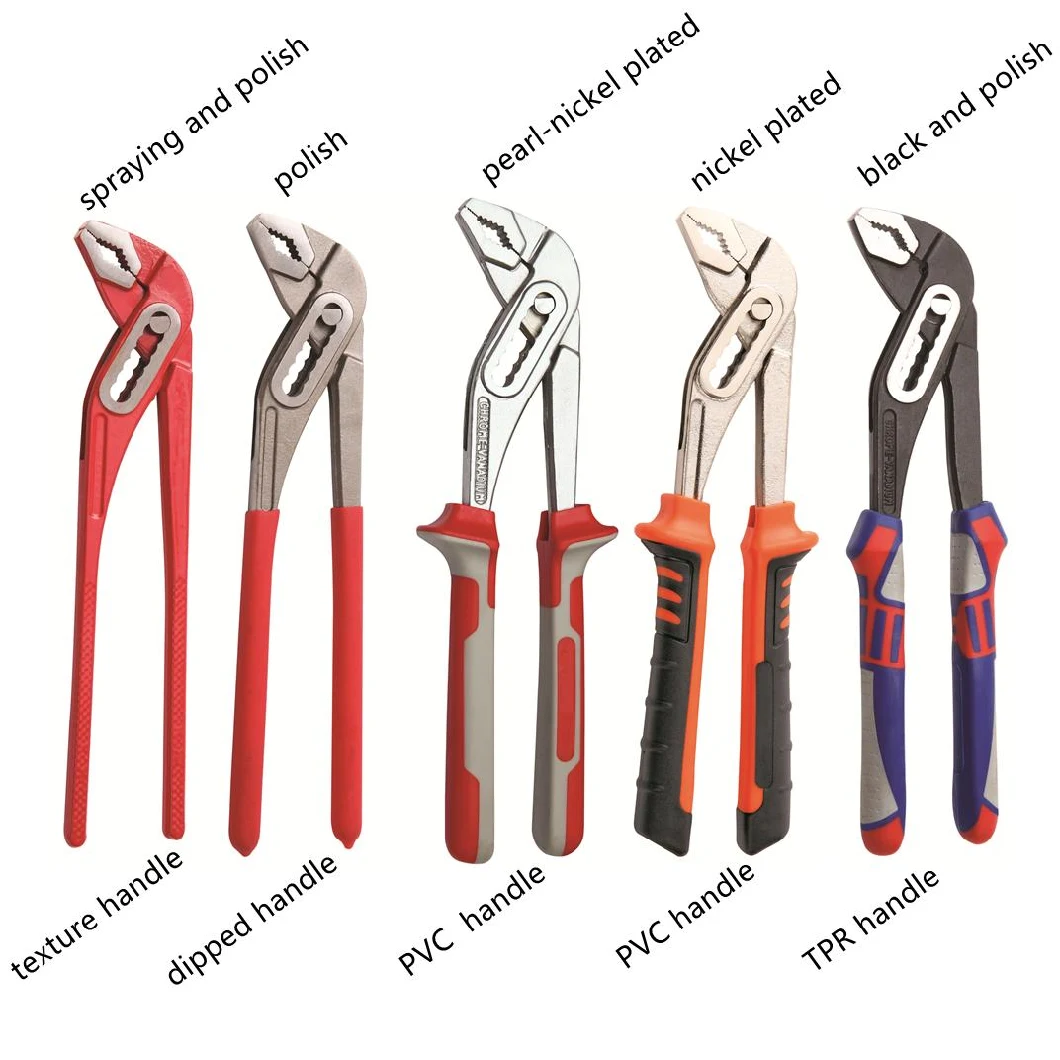 7.5"10"12",Made of Carbon Steel,CRV,Polish,Black,Chrome,Nicke or Pearl Nickel Plated, PVC or Dipped Handle,D3 Type, Pliers,Water Pump Pliers,Groove Joint Pliers