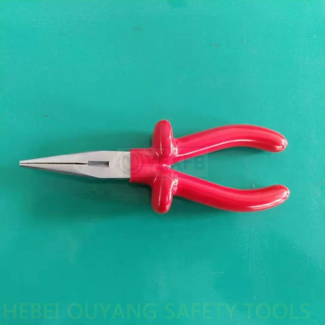 VDE 1000V Insulation Dipped Snipe/Needle Nose Pliers, 6", IEC/En60900