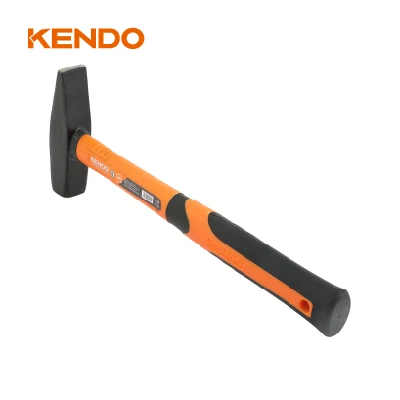 Kendo Heavy Duty 500g Ingeniero Martillos Portátil Acero de alto carbono Mango mecánico Fitter Maquinista Martillo con mango de fibra de vidrio