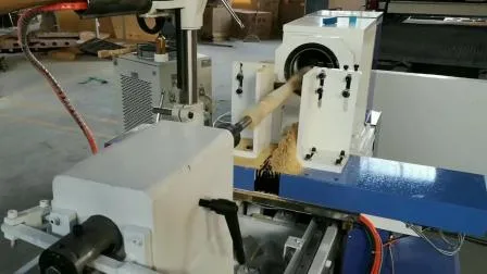 China Nueva máquina de grabado de madera automática Torno de torneado de madera con husillo
