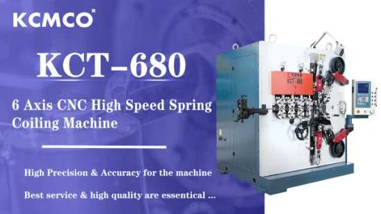 Máquina de fabricación de resortes de compresión CNC KCT-680 de 6 ejes para resortes tiernos y resortes auxiliares